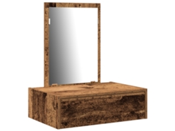 Conjunto 1 Mesa De Maquiagem Moderna Vidaxl Castanho Derivados De Madeira (60 X 40 X 70 Cm)