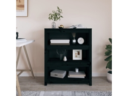 Vidaxl Estante 80x35x97 Cm Madeira De Pinho Maciça Preto