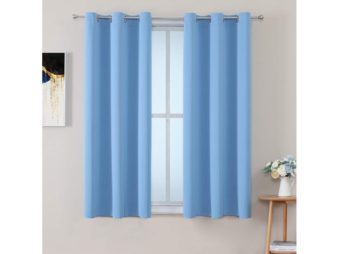 Cortina Blackout Térmica, Para Janela, Quarto E Sala, Ilhós, Privacidade, Proteção Uv, Lavável, Conjunto 2 Peças, 42 X 63 Polegadas, Prateado