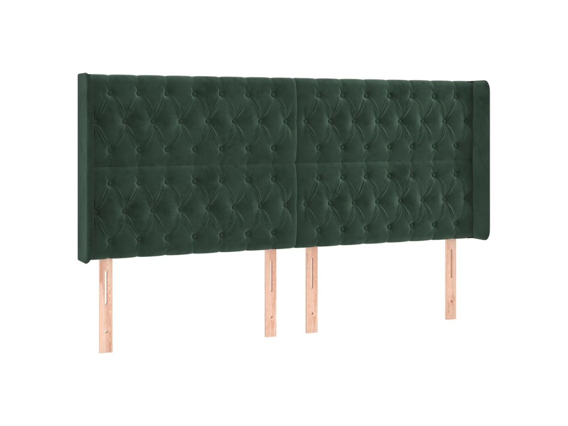 Headboard, Headboards Vidaxl Verde Veludo (183 X 16 X 118/128 Cm)