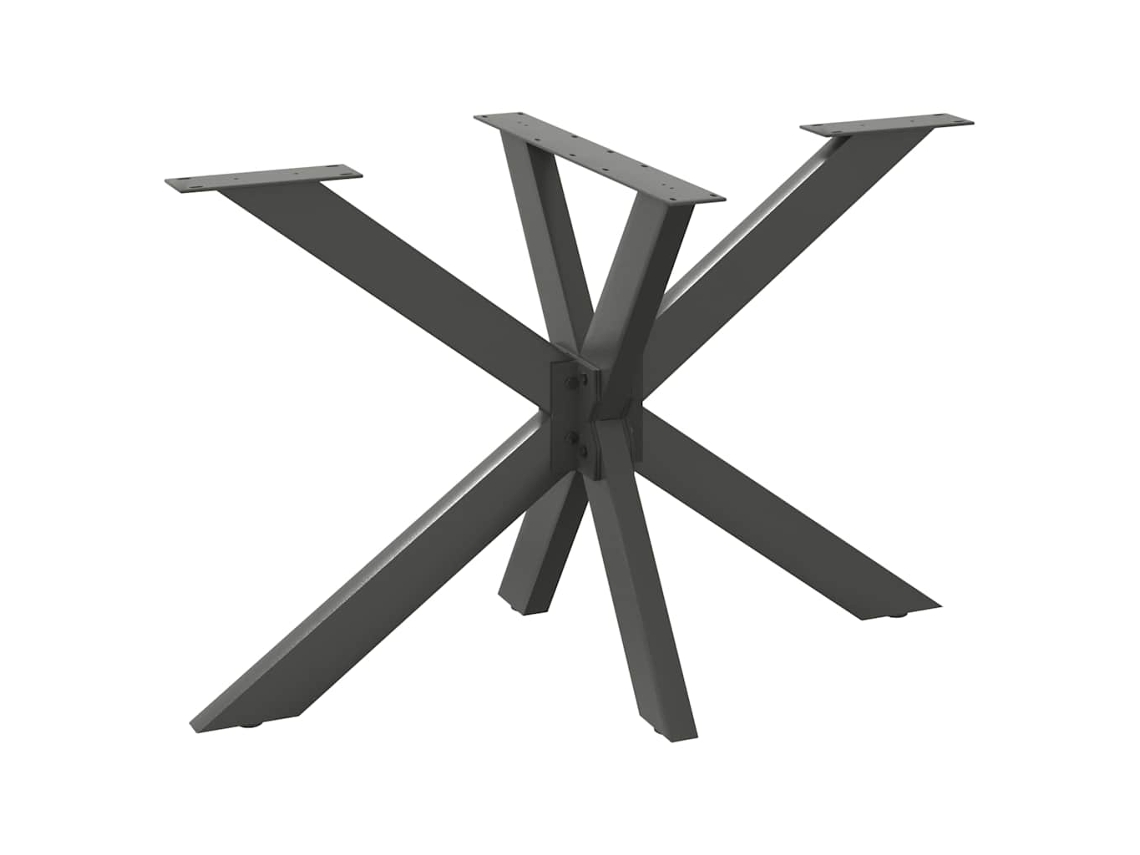 Vidaxl Pé De Mesa De Jantar Em Formato De Aranha, Antracite, 120x68x(72-73) Cm, Aço