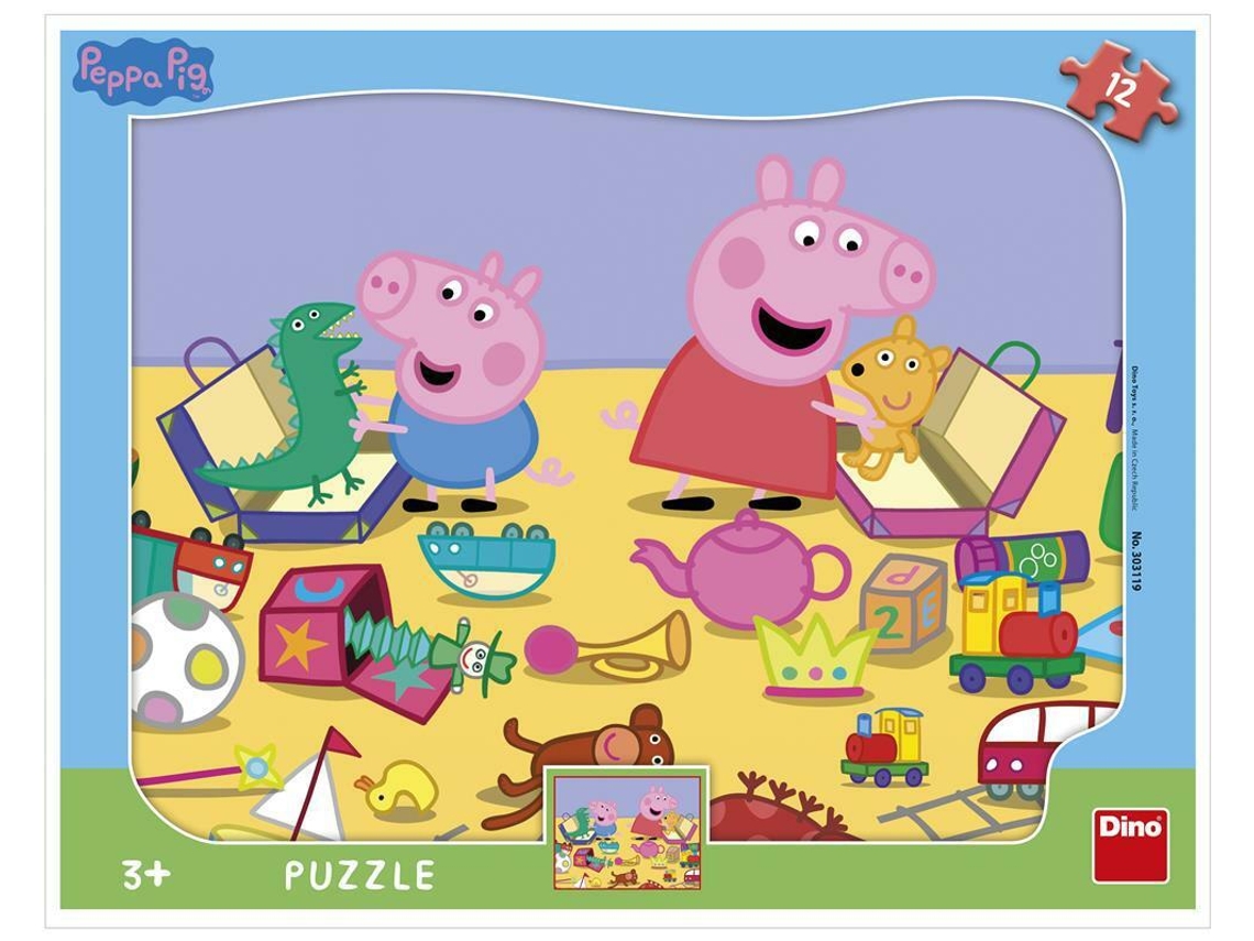 Puzzle Frame 12 Pcs Peppa Pig Jardim Escola DINO