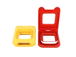 2 Peças Cortador de Sanduíche Quadrado Inox e Plástico Conjunto Moldes para Sanduíches