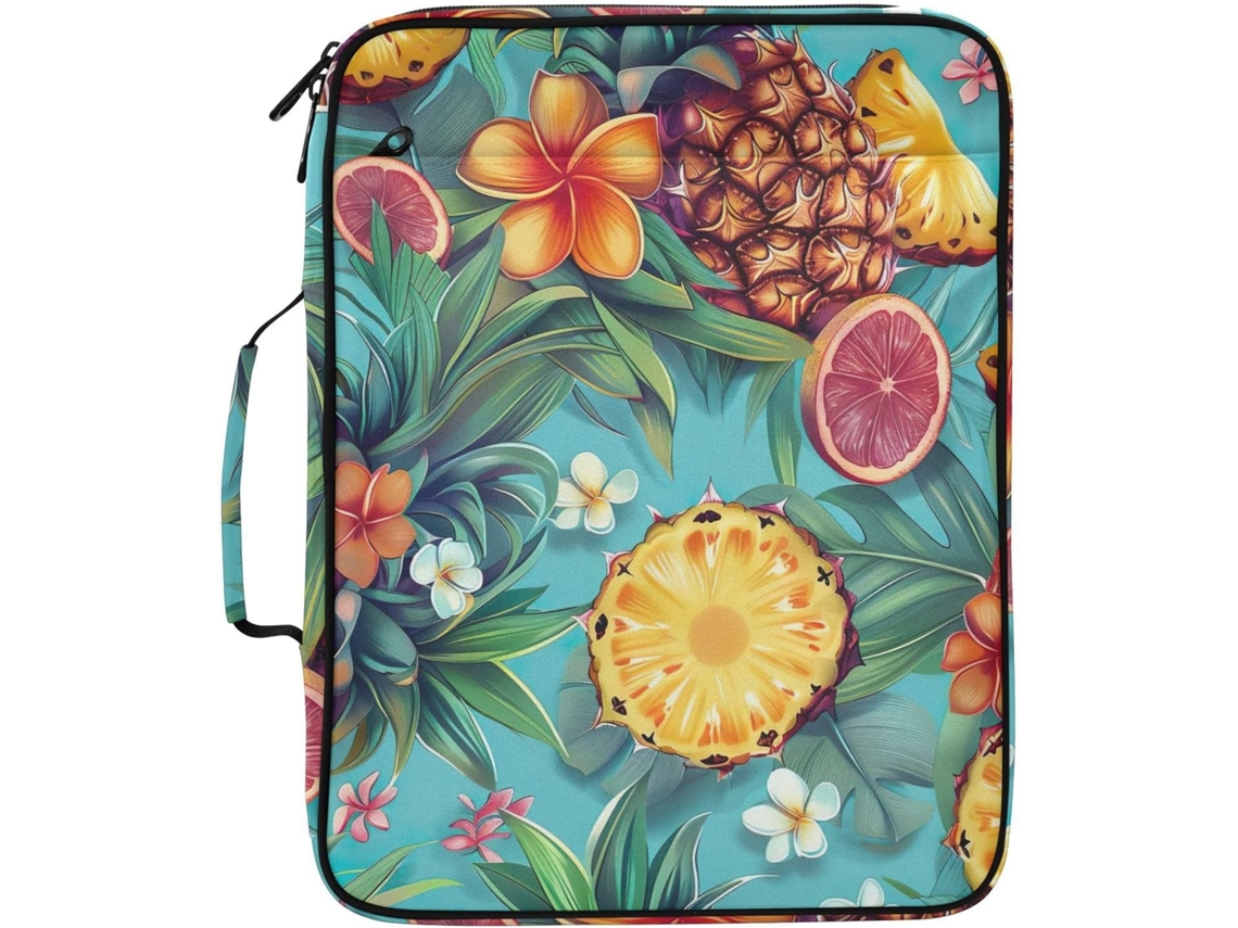 Pasta Expansível Com Estampa De Flores Tropicais, Com Fichário Removível De 3 Argolas, Organizador De Documentos