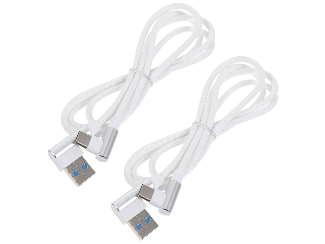 Cabo Usb c de Carregamento Rápido para Smartphones, em Nylon Trançado com Ângulo Duplo . SFUSHOS (2 Peças)