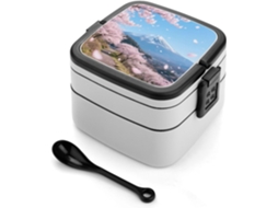 Caixa De Banho Petal Bento, Empilhável Para Adultos, À Prova De Vazamentos, Com Tampa Hermética, Inclui Colher, Para
