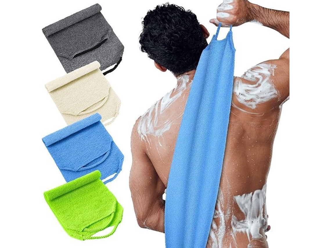 Conjunto De 4 Esponjas Elásticas E Flexíveis Para As Costas - Esponjas Para Uso Doméstico, Toalhas De Banho Multicoloridas.