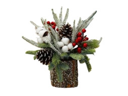 Laxiscreed Base De Árvore De Natal Com Casca E Neve Para Decoração De Pequena Árvore