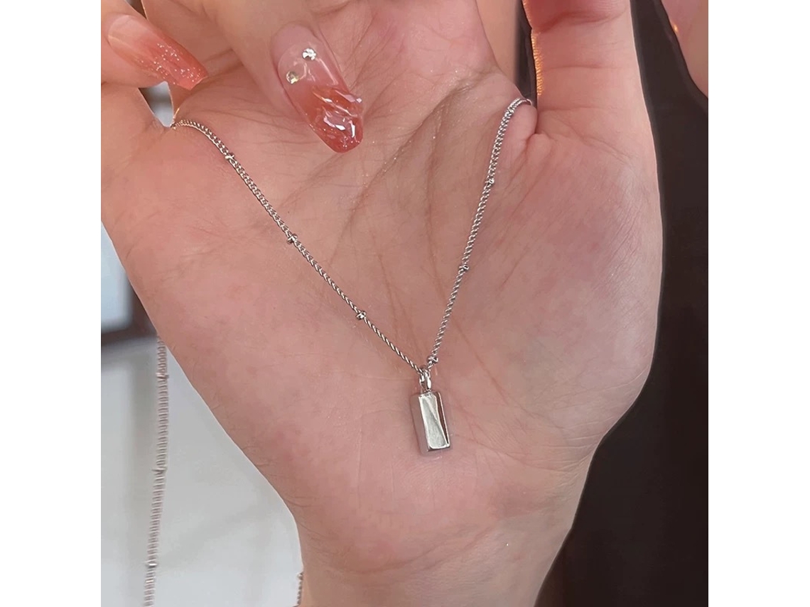 Colar Minimalista em Ouro Branco, Prata de Lei S925, Toque Sofisticado, Colar Masculino. MDUG