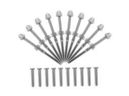 Kit 10 Peças Para Corrimão De Arame Para Sistema De Corrimão Com Tensionador De Cabo E Estampa Gokoco