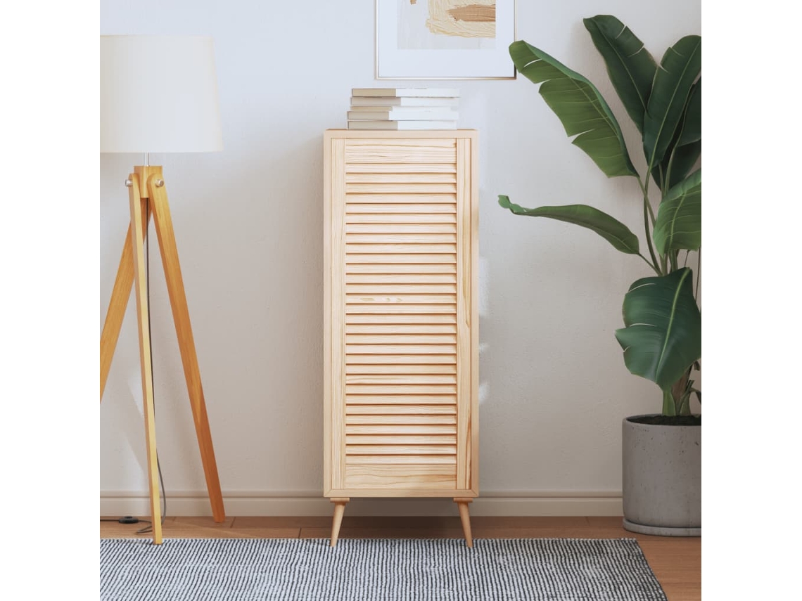 Vidaxl Porta De Armário Com Design De Persiana Pinho Maciço