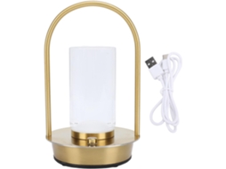 Luminária de mesa moderna, semi-fibra, metálica, com controle por toque, 3 núcleos, LED, 2000mAh, ideal para cabeceira.