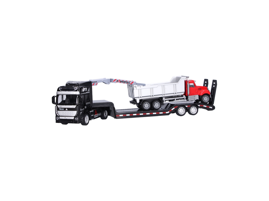 Mali brinquedo de Carro Engenharia Modelo Trailer 1:50 com Braço Móvel Educativo para Crianças 3 Anos +