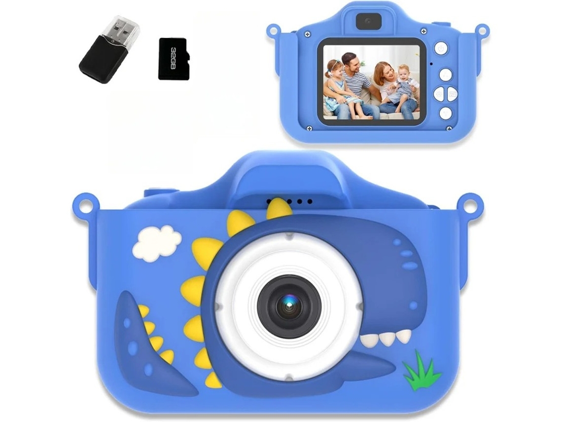 Câmera infantil 1080p HD com câmera dupla e foco automático com cartão de 32 GB Yizhood