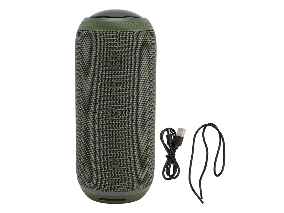 Alto falante Bt Sem Fio Portátil, IPX4, Luz Led, 2x7w, com Microfone