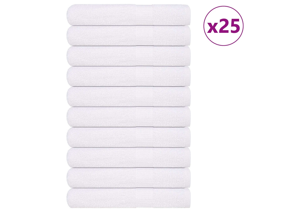 Vidaxl Toalhas De Sauna Frogn 25 Pcs 80x200 Cm 360 G/m² Branco
