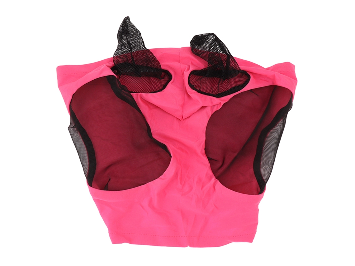 Máscara Anti Mosca Para Cavalo Com Orelhas Cor Rosa