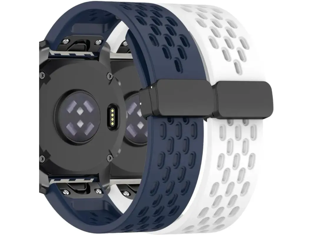 Pacote com 2 pulseiras Snapflow da Szsmart para Garmin Foretrex 901 (azul e branco)