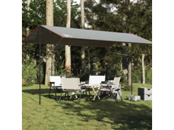 Vidaxl Lona De Campismo 500x294 Cm Impermeável Cinzento E Laranja