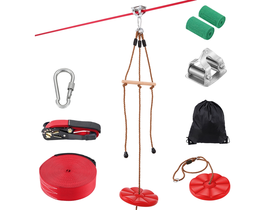 Kit Tirolesa Succebuy De 65 Pés Para Crianças E Adultos Até 227 Kg