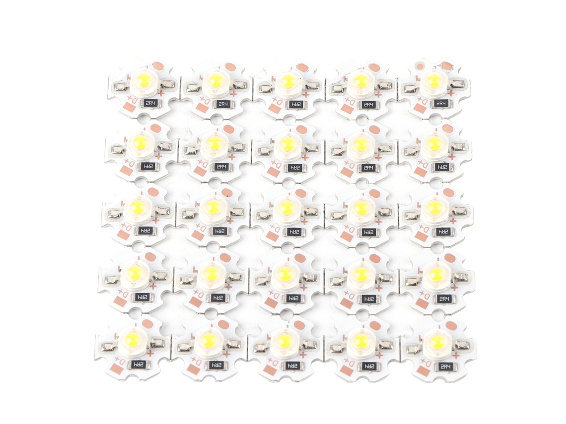 25pcs Chips LED Alta Potência 3W 5V 200lm Branco Quente para Luminárias DIY