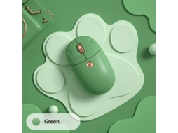 Rato YIZHOOD Cat Claw Bluetooth 2.4G Bluetooth Tri-Mode Menina Óptica Silenciosa Sem Fio Para Laptop PC verde