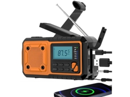Rádio de emergência AQUAFORGE com célula solar, lanterna, bateria externa 2000mah, sobrevivência