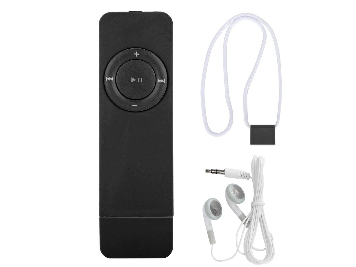 Reprodutor De Música Mp3 Portátil Com Cordão Para Ouvir Música Preto Usb Media Player