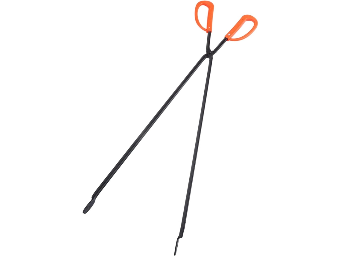 Pinças Para Churrasco Em Ferro Vermelho E Plástico Com Cabos Longos, Acessórios Para Lareira E Jardim Ao Ar Livre
