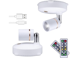 Luminária De Embutir Led Recarregável Via Usb Com Controle Remoto E Sensor Toque, Dimerizável, Para Ambientes Internos