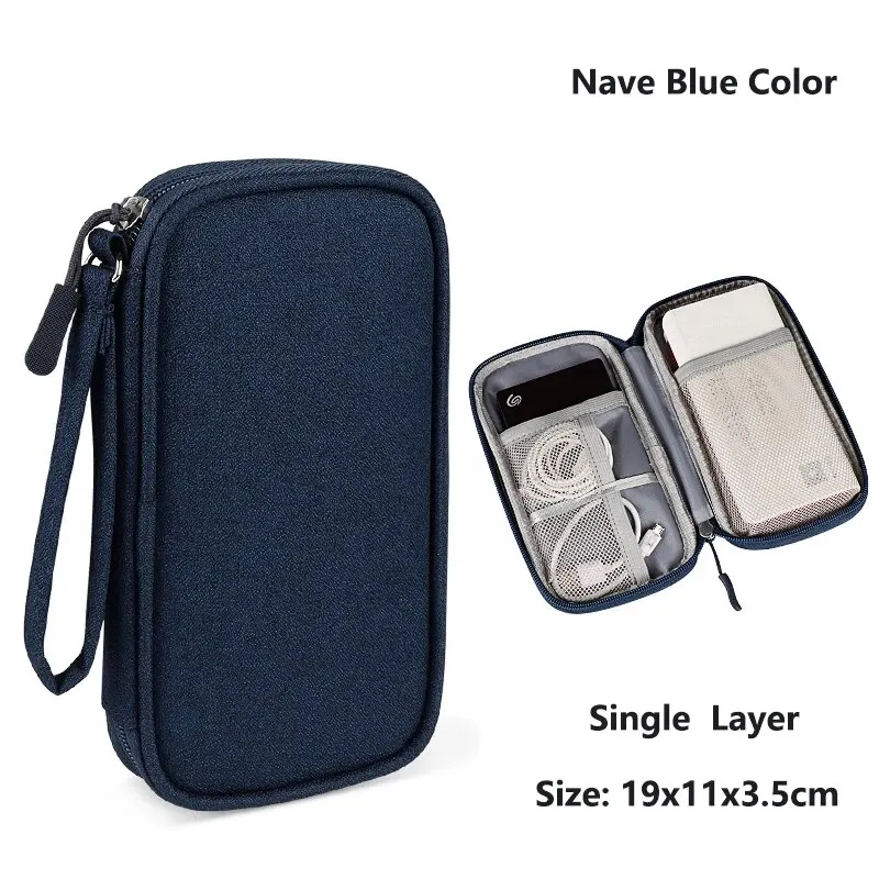 Bolsa Organizadora De Cabos Dados, Impermeável E Portátil, Ideal Para Viagens. Perfeita Guardar Usb Carregadores.-aquaforge
