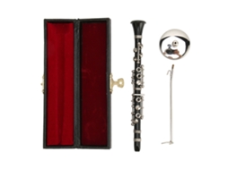 Réplica Miniatura De Clarinete Para Decoração Casa De Bonecas