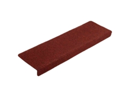 Conjunto de 5 Tapetes de Escada Autoadesivos Vermelho Bordô com Borda Retangular MAISON EXCLUSIVE (65x21x4 cm)