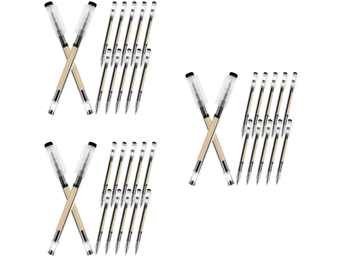 Conjunto De 36 Canetas Em Gel Doitool Com Tinta Preta, Instrumentos