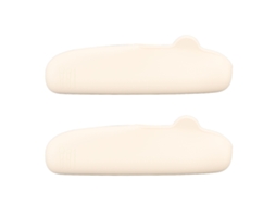 2pcs Portátil Funda De Silicona Impermeable Para Guardar Brochas De Maquillaje, Organizador Suave Para Viajes, Beige