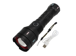 2026 lanterna Led Ultra Brilhante 10000lm Recarregável com Zoom Resistente À Água Tocha Portátil para Camping e Emergências