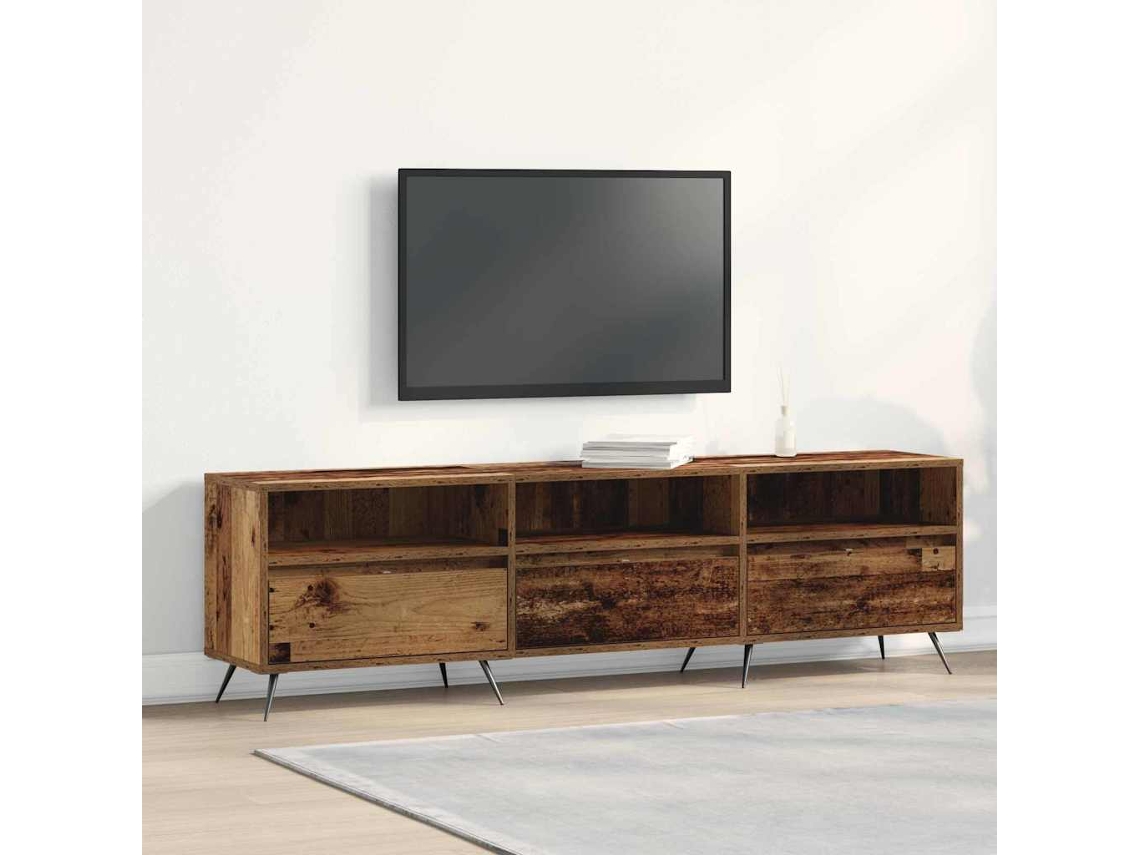 Vidaxl Gabinete Para Tv 150 X 30 X 44,5 Cm Madeira Antiga