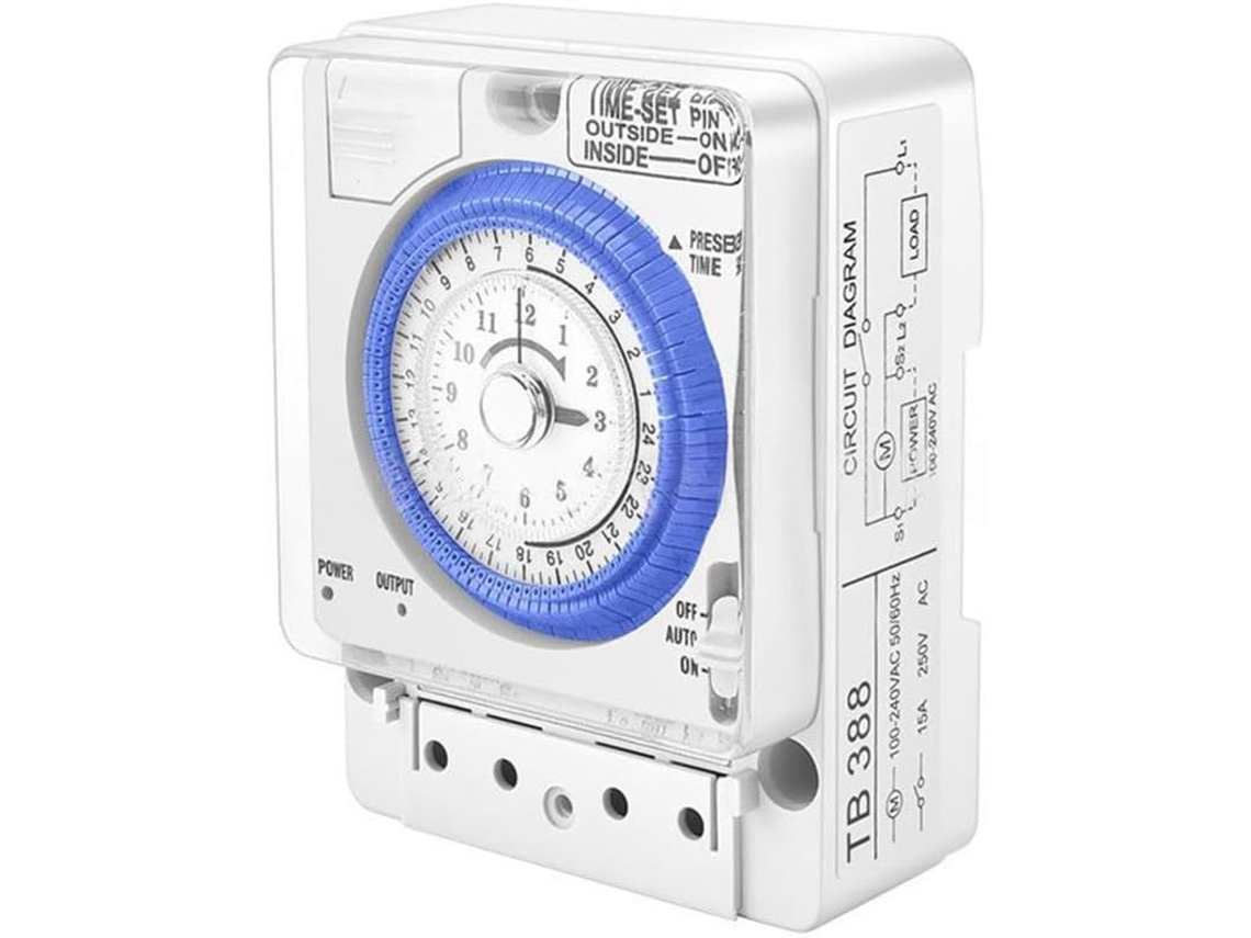 Tb388 Temporizador Mecânico Para Controle De Tempo 24 Horas