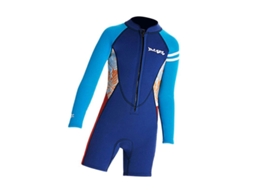 Traje De Mergulho Para Crianças 2,5mm Neopreno Quente Surf Kayak Sxxl Azul Xxl Azul
