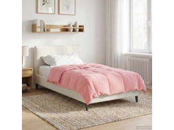 Vidaxl Duvet De Ano Inteiro 140 X 220 Cm 4 Estações Rosa Respirável
