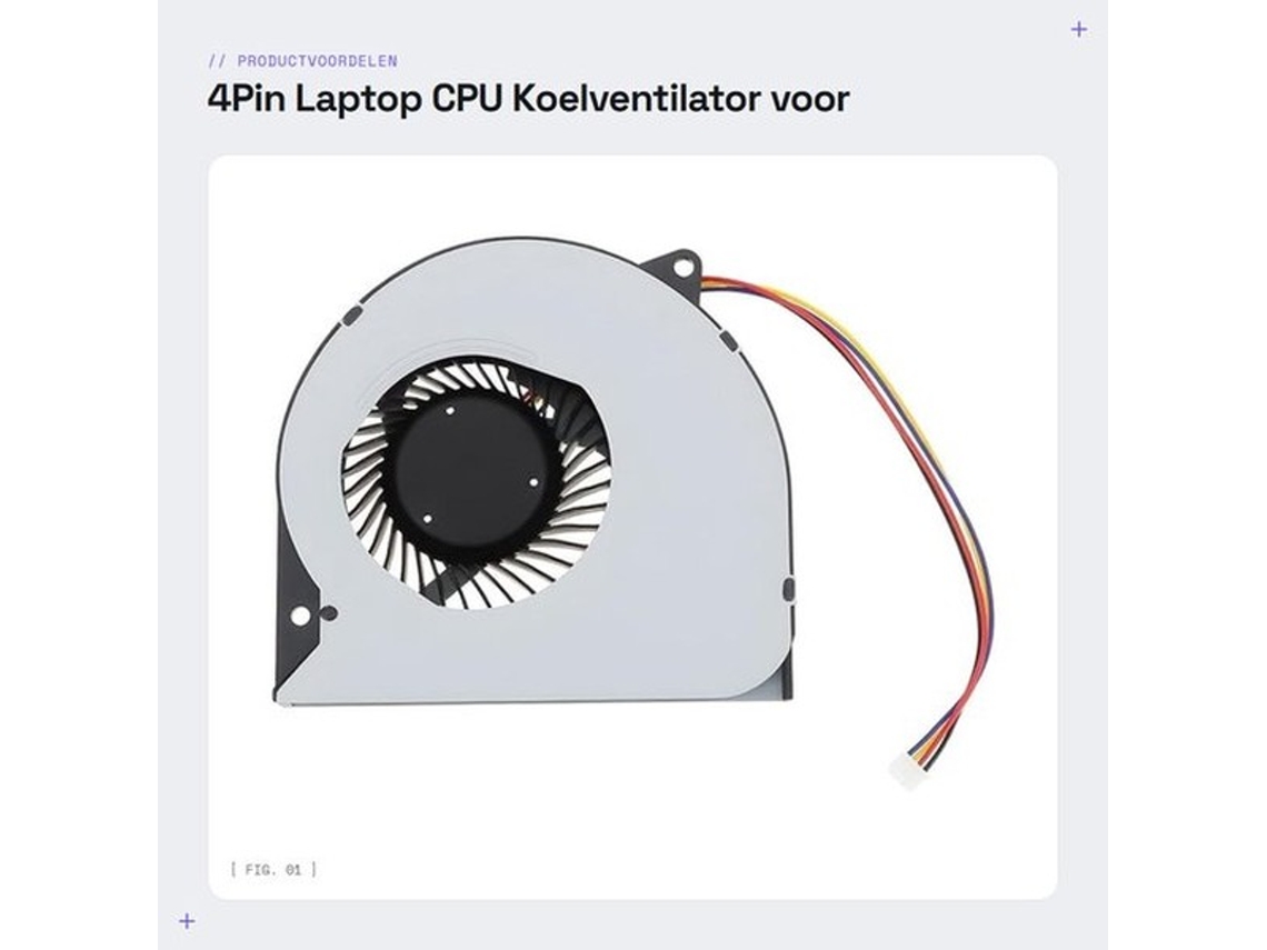 Ventilador De Arrefecimento Para Cpu De Laptop 4 Pin Para Inspiron