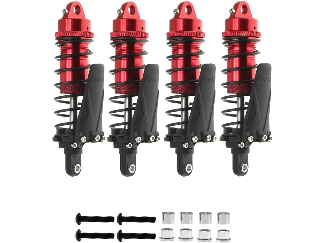 Conjunto de 4 Amortecedores Metálicos para Trilhos de Carros Rc com Furo de 90 Mm para Escala 1/10 4 Trx4 Axial SFUSHOS