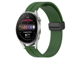 Pulseira De Silicone Com Fecho Magnético De 22 Mm Em Cor Sólida Para Huawei Watch 3 Pro