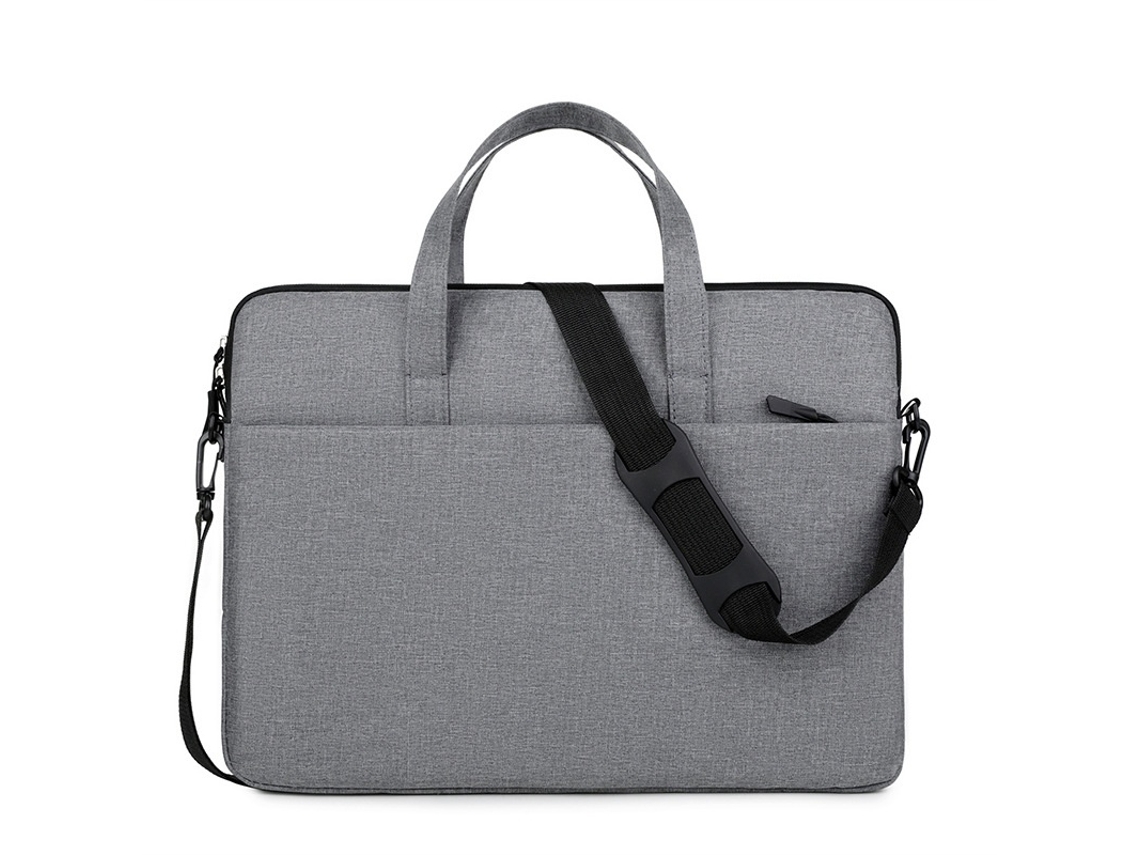 Bolsa Para Computador Portátil 13 Polegadas Impermeável Com Interior Macio E Bolso Auxiliar Cinzento, Com Proteção Acolchoada Elysve