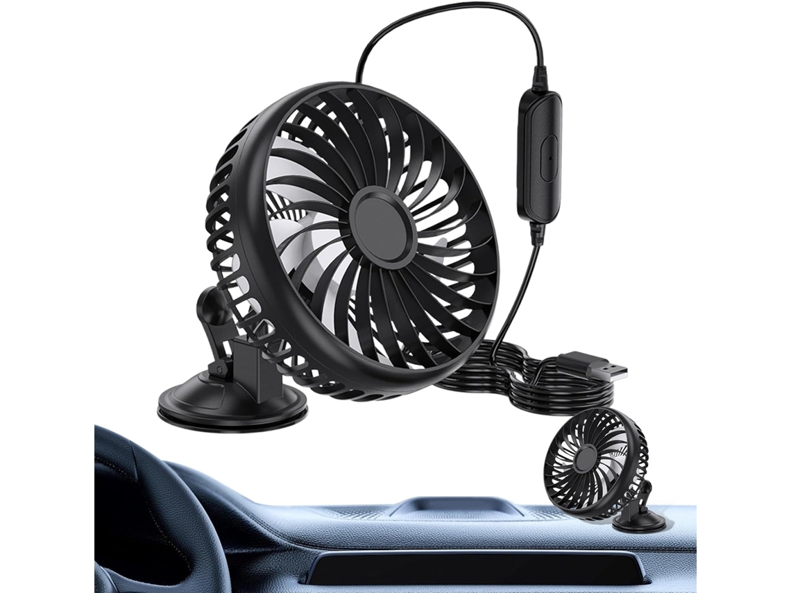 Ventilador Com Ventosa De 3 Velocidades, Alimentado Por Usb, Silencioso