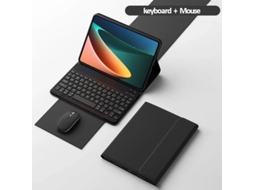 Capa Teclado Panoona Para Redmi Pad 2 Pro 12,1 Polegadas, Com Teclado Magnético E Rato Bluetooth Preto
