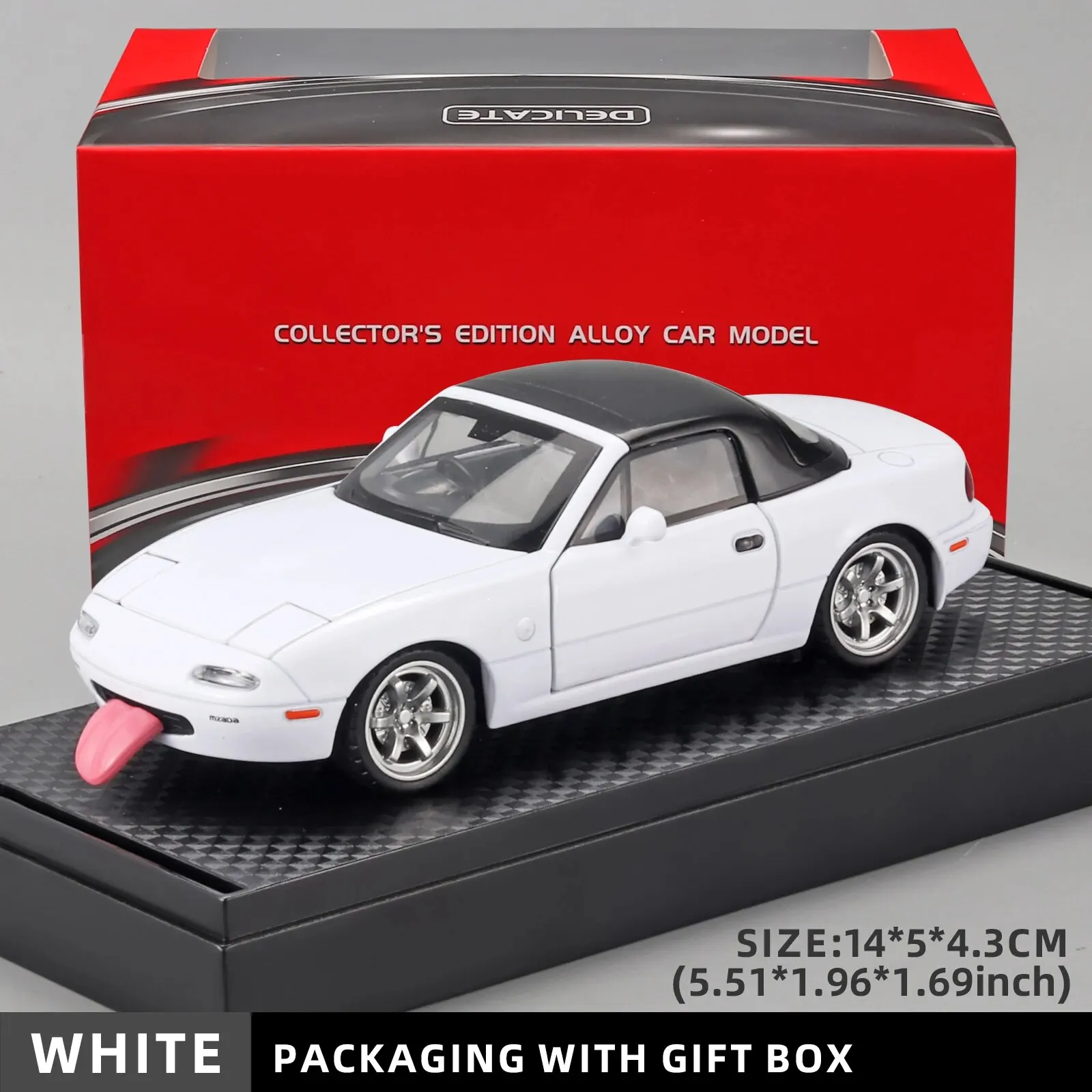 (branco) Miniatura De Carro Mazda Mx-5 Na Escala 1:32