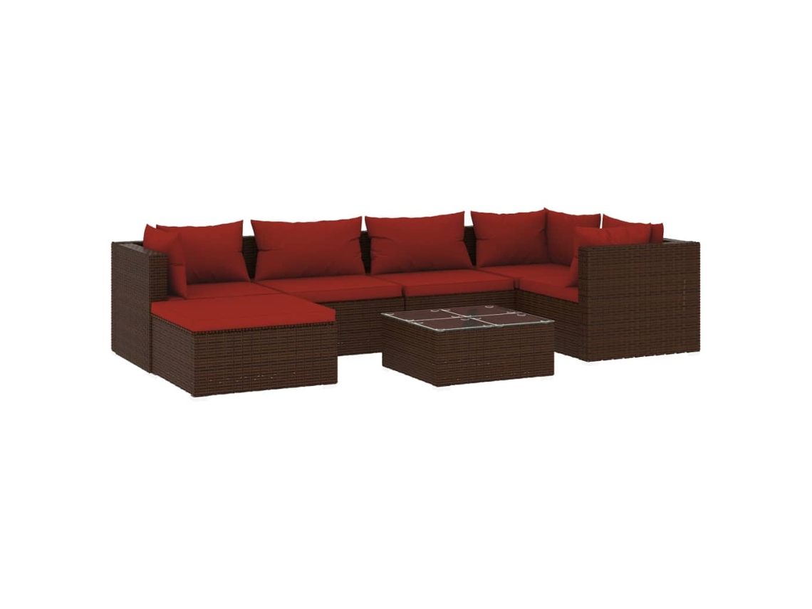 Garden Lounge Set, Garden Lounge Sets Vidaxl Marrom Rattan / Vime (n/a)