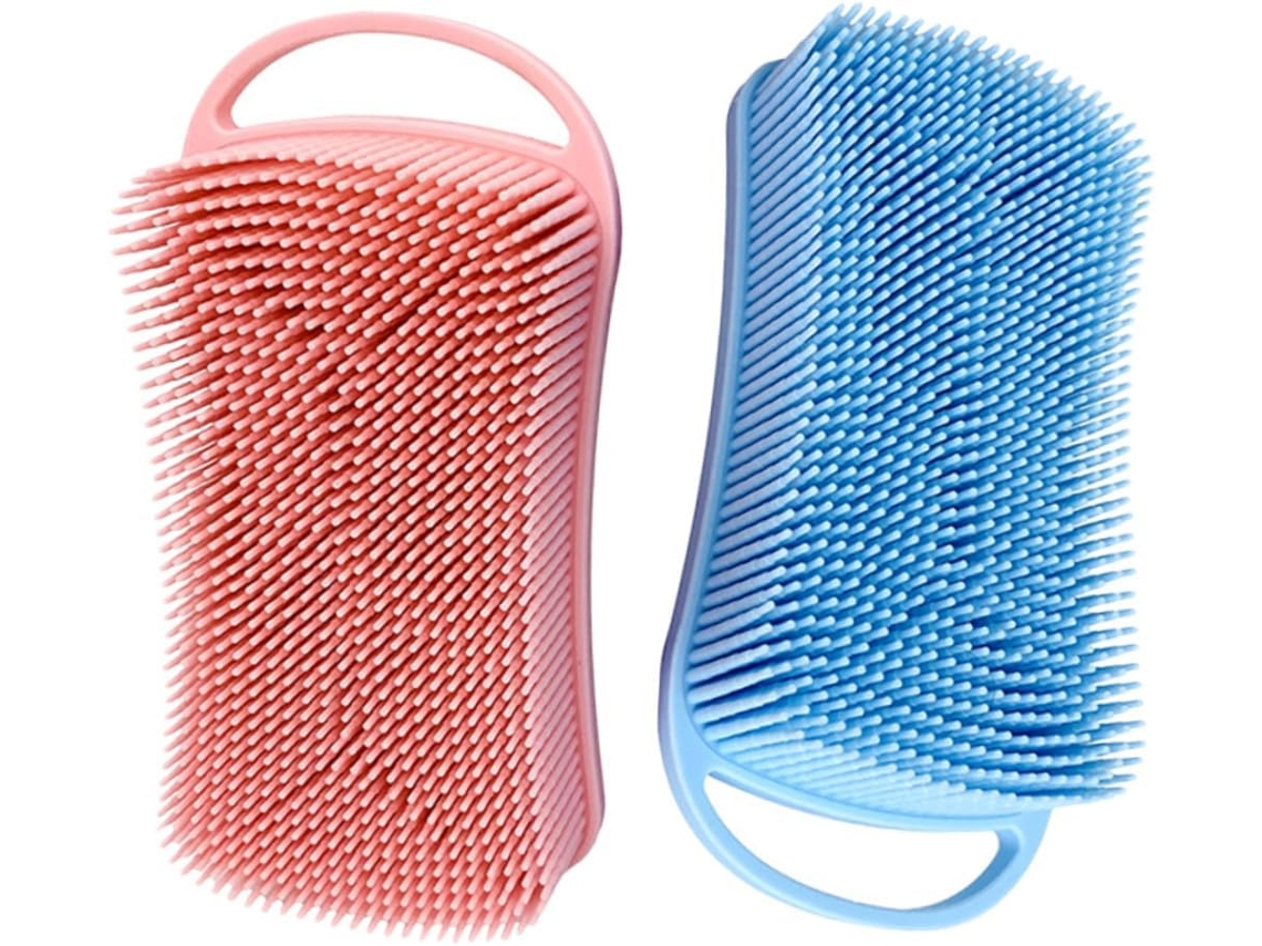 Conjunto De 2 Escovas Banho Silicone Baluue, Escova De Lavagem Macia E Prática Para Meninos Meninas, Para Uso Diário No