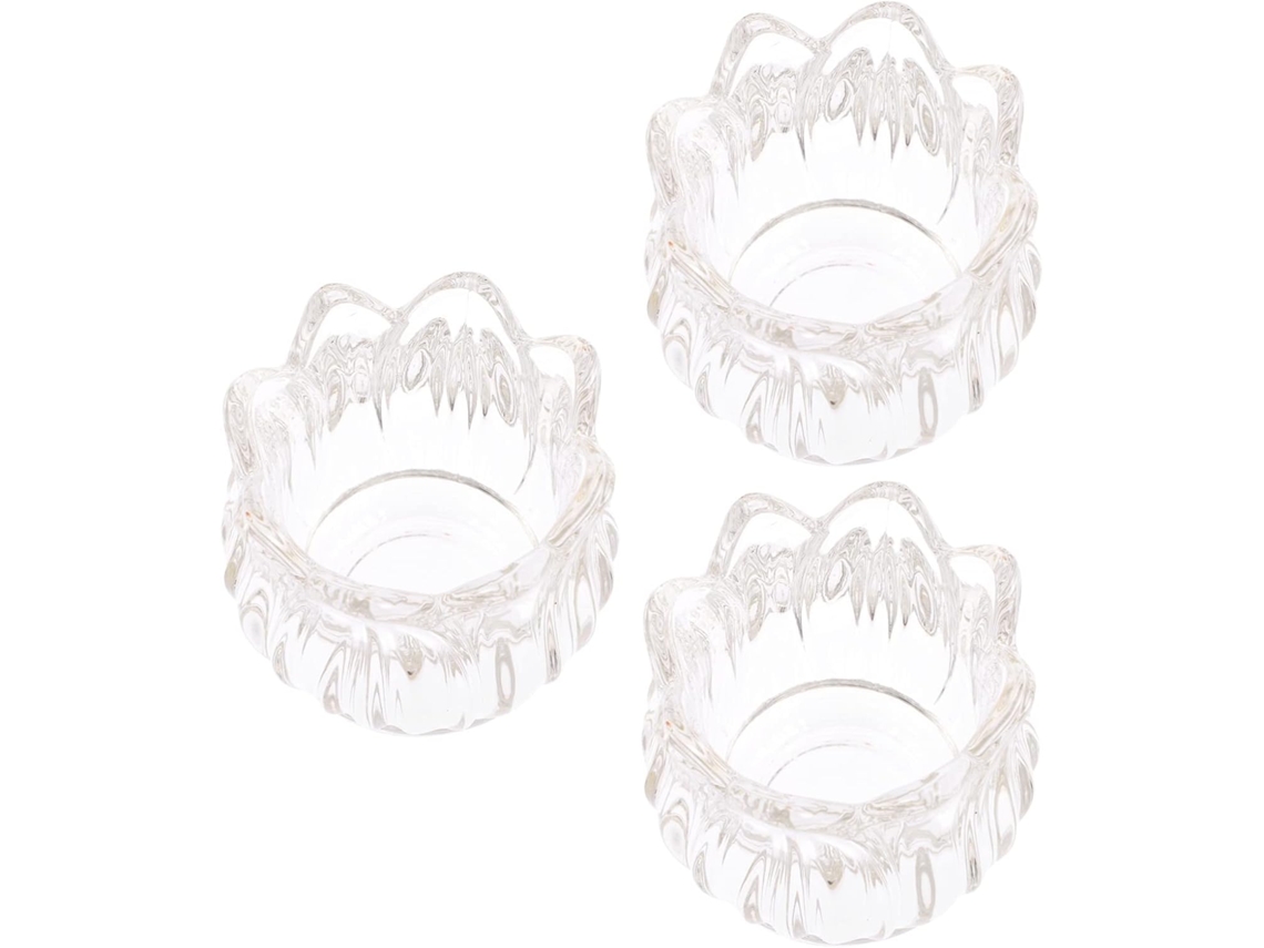 Conjunto De 3 Castiçais De Cristal.